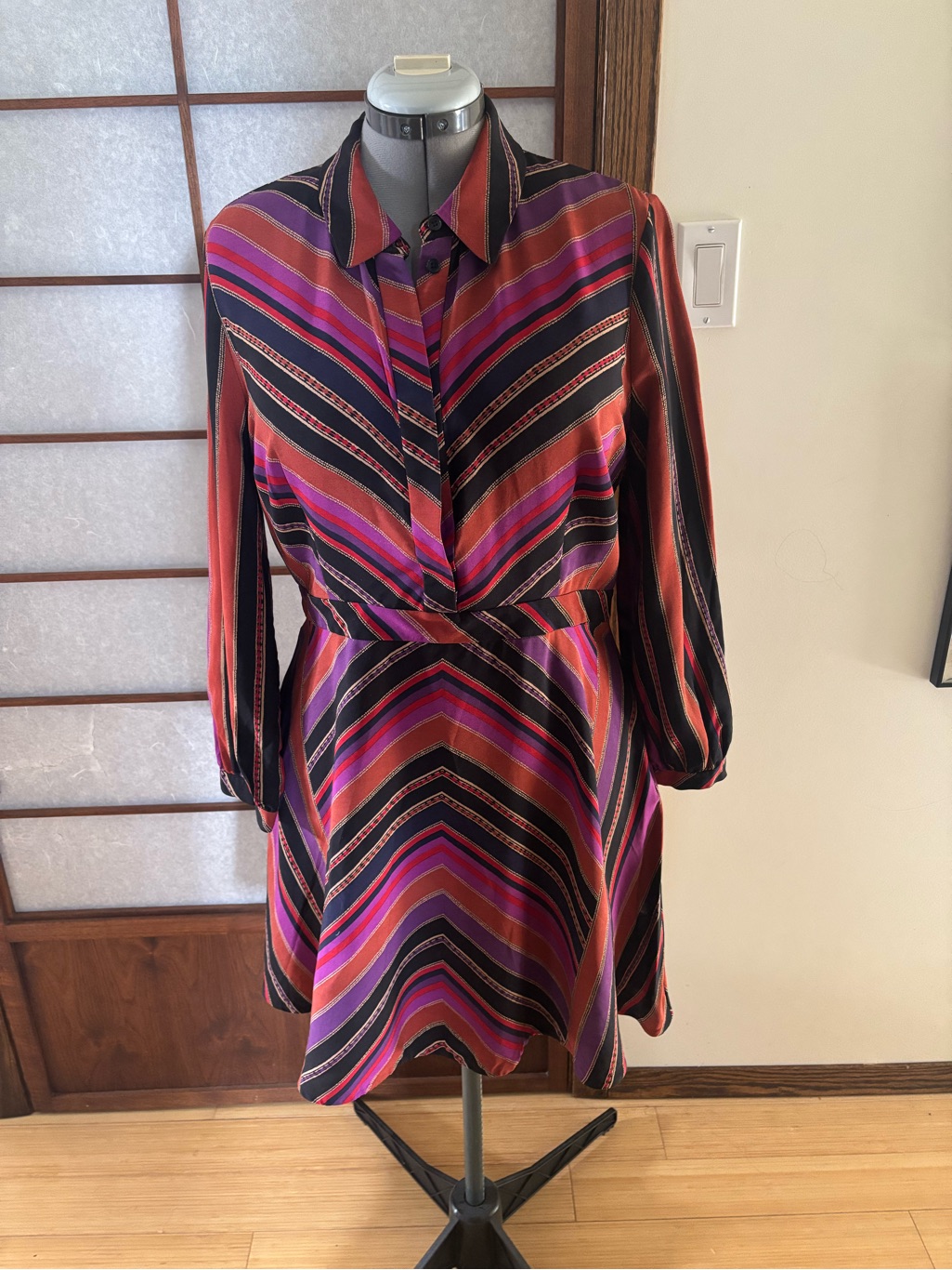 Euc Diane Von Furstenberg Silk Chrissie Dress Us 14